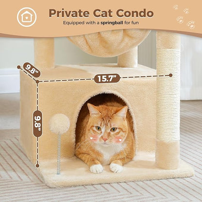 PEQULTI 4-in-1 Cat Tree, Scratching Post - Image 4