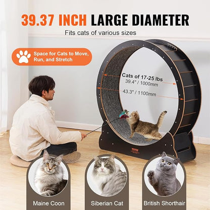 VEVOR Cat Exercise Wheel, 43.3" Large Cat Treadmill - Image 4