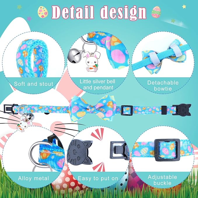 Kacctyen 18 Pcs St. Patrick's Day Cat Collars Bulk Holiday Cat Collars - Image 6