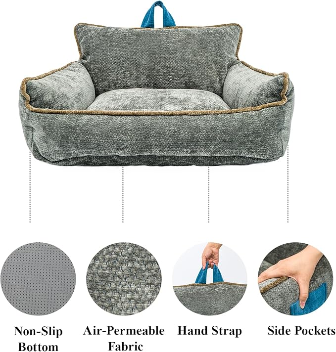 Orthopedic Dog Bed with Memory Foam, Washable Plush Pet Bed - Image 5