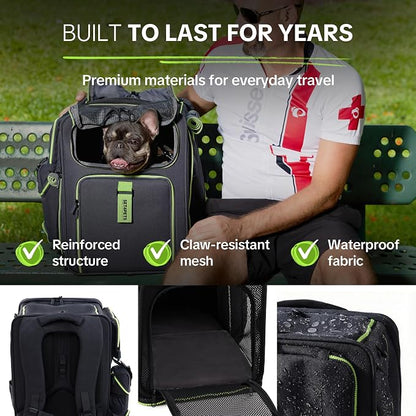 Cat Carrier Backpack for Travel & Car, 3-in-1 Expandable Cat & Small Dog - Image 8
