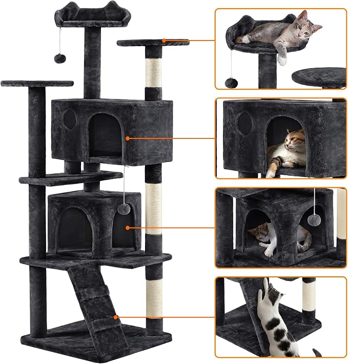 Yaheetech Multi-Level Cat Tree for Large Cats, - Image 3