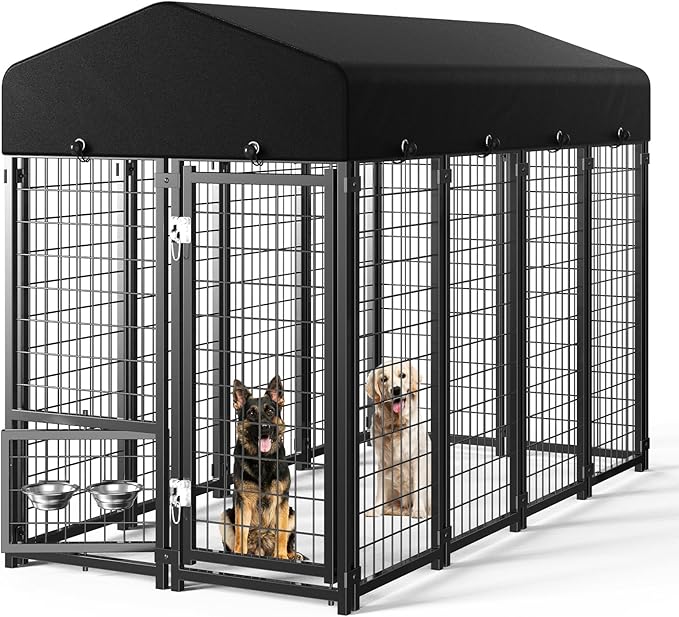 Dog Kennel Outdoor, Large Outside Dog Kennel by Guiferland
