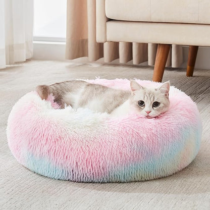WESTERN HOME WH Calming Dog & Cat Bed, Anti-Anxiety Donut Cuddler Warming Cozy by WESTERNHOME