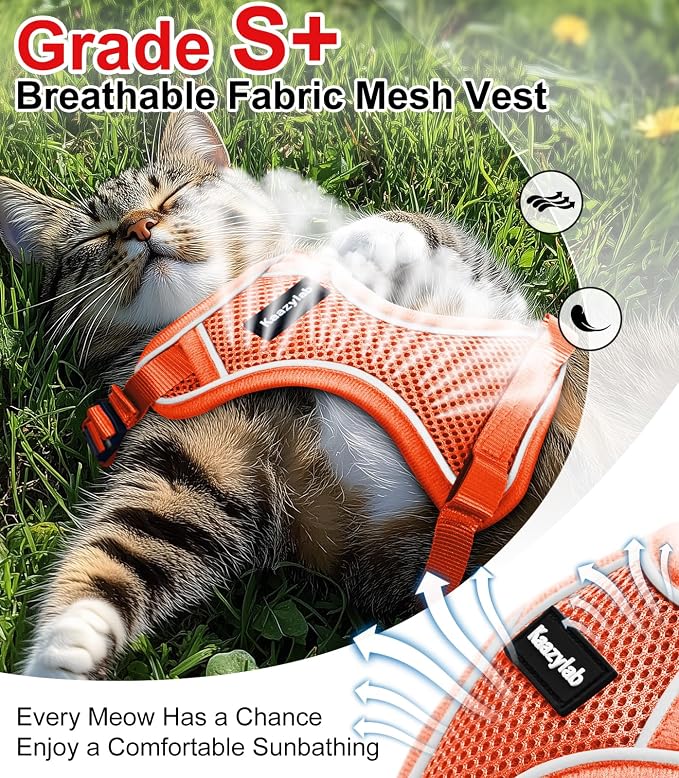 Cat Harness and Leash for Walking Escape Proof Soft Adjustable Cat Leash - Image 3