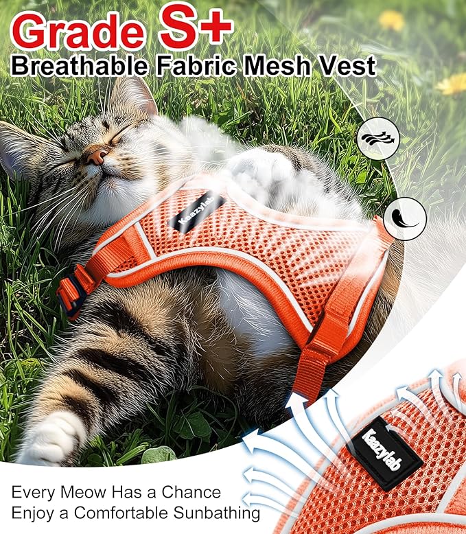 Cat Harness and Leash for Walking Escape Proof Soft Adjustable Cat Leash - Image 3