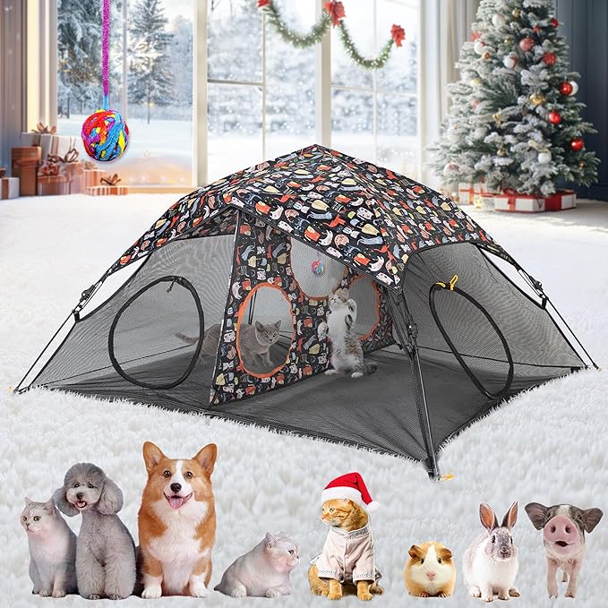 Outdoor Cat Play Tent for Indoors and Outdoors by ITENT