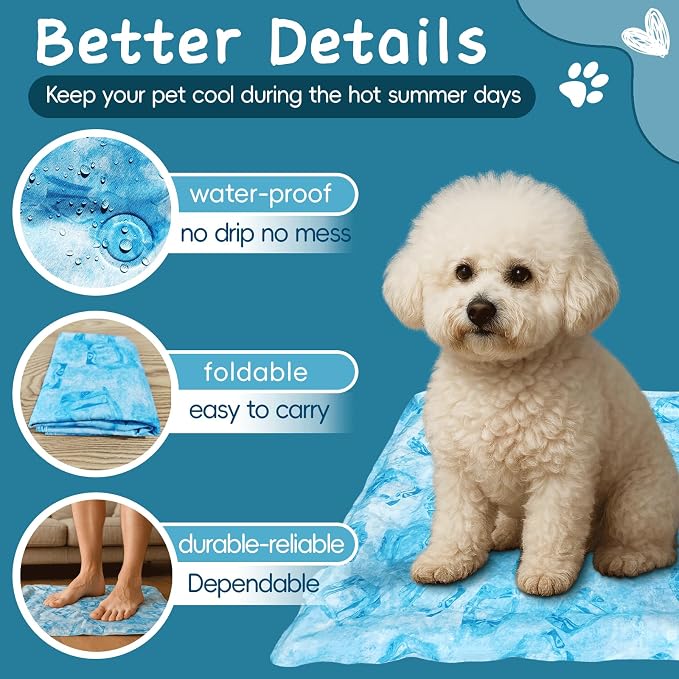 Cooling Pad for Large Dog, Instant Pet Cool Mat, Comfortable Cool Pet Mat for - Image 2