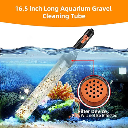 Gravel Vacuum for Aquarium Water Changer Fish Tank Cleaning Tools, Siphon - Image 5