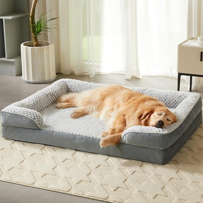 Orthopedic Dog Bed for Medium Dogs, Egg Crate Foam Bed for Medium Dogs by LEXTRO