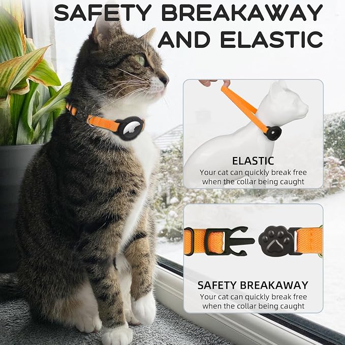 AirTag Cat Collars, Stretchy Collar - Image 4
