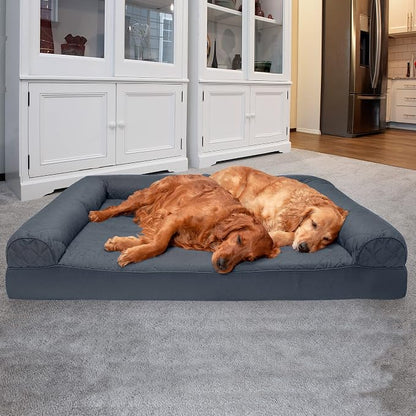 Furhaven Orthopedic Dog Bed for Large Dogs w/ Removable Bolsters & Washable - Image 3
