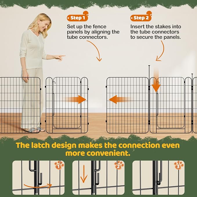 Yaheetech Expandable Dog Playpen, 16 Panel 32 inch Puppy Playpen - Image 6