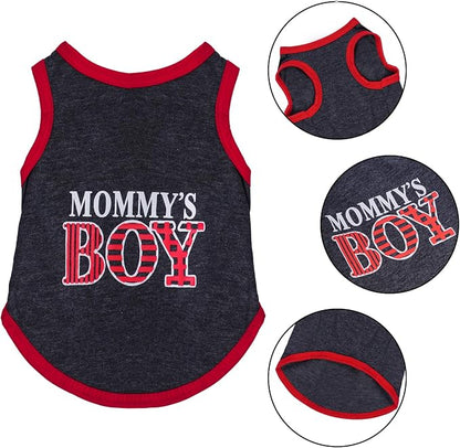 4 Pack Dog Shirts Summer Printed Puppy Clothes Novel Sleeveless Pet T Shirts - Image 6