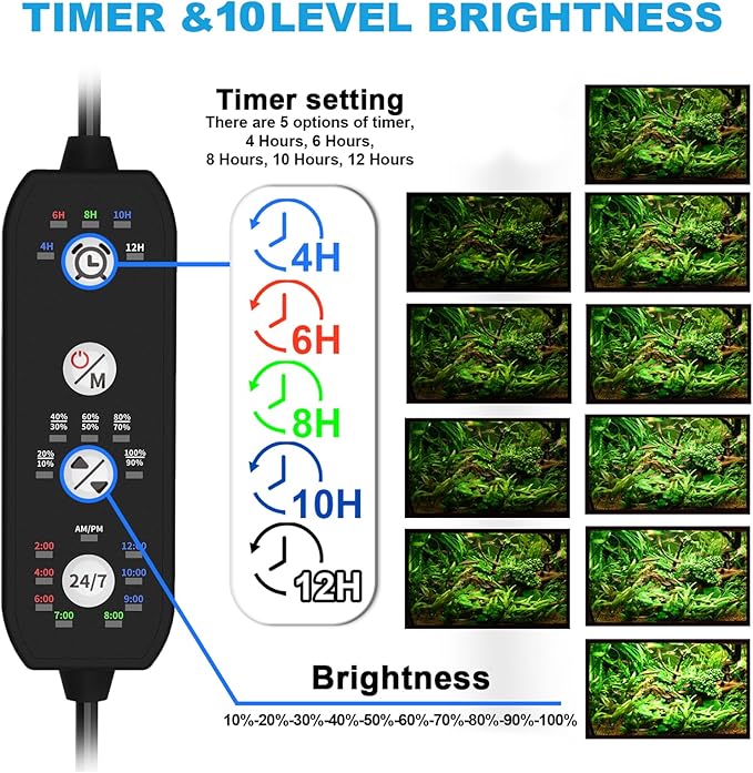 SEAOURA 24/7 Mode LED Aquarium Light - Image 4