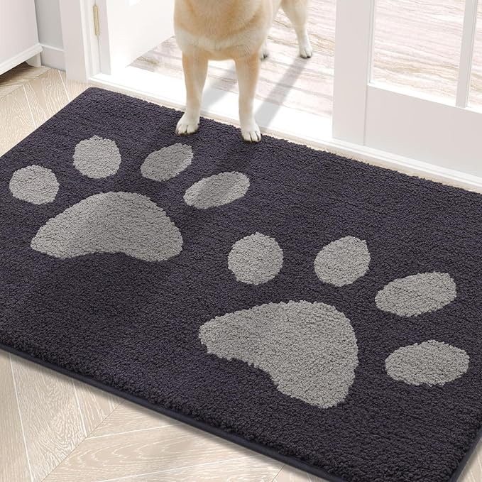 Buganda Dog Door Mat for Muddy Paws, Absorbent Dirt Trapper Washable Indoor by Buganda