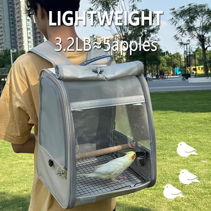 Bird Carrier Backpack, Portable Travel Bird Cage - Image 4
