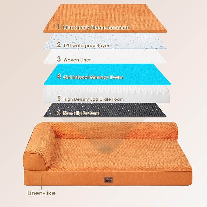 EHEYCIGA Extra Large Dog Bed Othorpedic, Memory Foam XL Dog Bed - Image 5