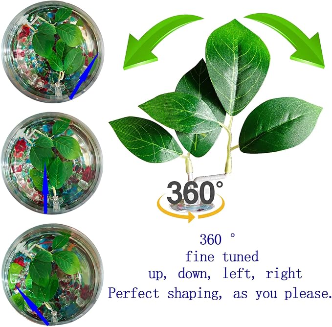 Fish Leaf Pad Fish Tank Accessories Aquarium Décor Simulating 3 pcs Adjustable - Image 3