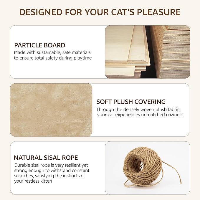 13-in-1 Cat Wall Shelves, Wall Mounted Cats Furniture Set - Image 6