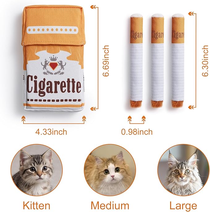 Nocciola Cat Toys, 3 Pack Funny Catnip Toys Filled - Image 3
