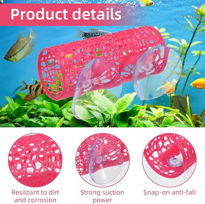 Rose Red Betta Fish Toys Hammock and Betta Tunnel, Safe Aquarium Decor - Image 3