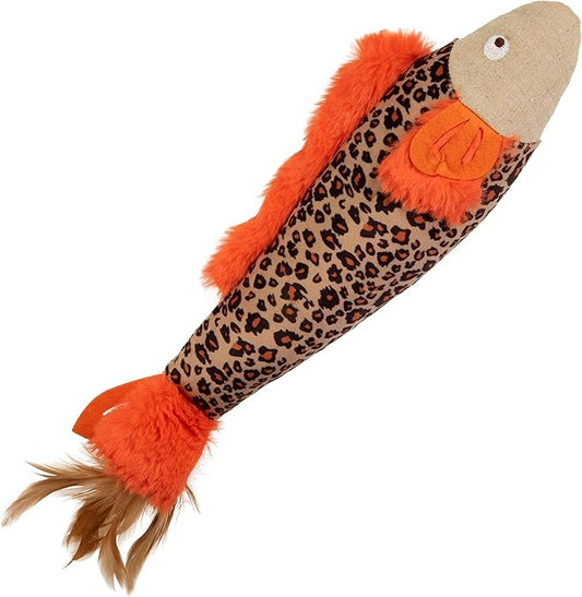 SmartyKat Instincts HappyNip Fin Frenzy Fish Kicker Crinkle Plush Cat Toy by SmartyKat