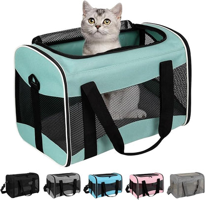 Cat Carrying Case Pet Dog Carrier Soft-Sided Cat Bag Airline Approved, Pet by home