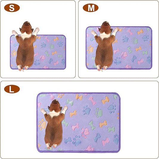 1 Pack 3 Blankets Super Soft Fluffy Premium Fleece Pet Blanket Flannel Paw - Image 2