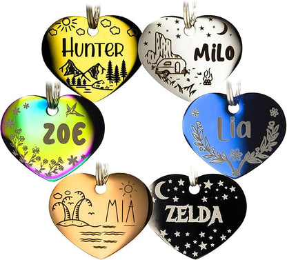 Personalized Dog Tag with 5 Lines of Custom Deep Engraved Durable Stainless by PetANTastic