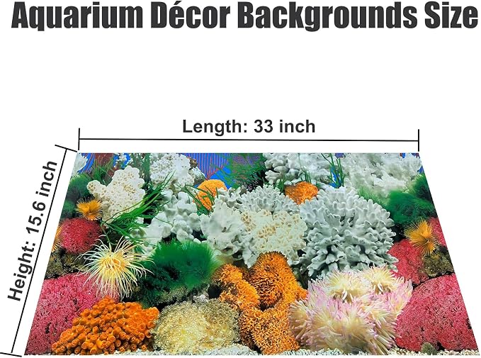 Aquatic Plant Aquarium Background Sticker Coral HD Fish Backgrounds - Image 6