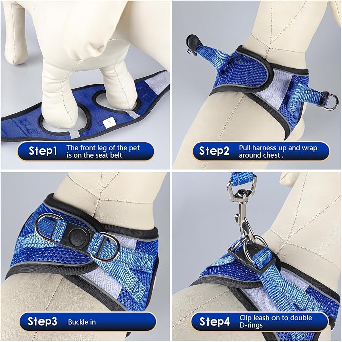 YIMEIS Dog Harness and Leash Set, No Pull Soft Mesh Pet Harness, Reflective - Image 2