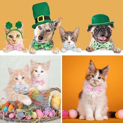 Whaline 4 Pack St. Patrick's Day Easter Cat Collar - Image 7