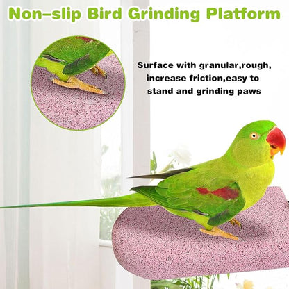 PINVNBY 3 PCS Bird Perches Calcium Parrot Perch Stand Bird Beak Grinding Stone - Image 4