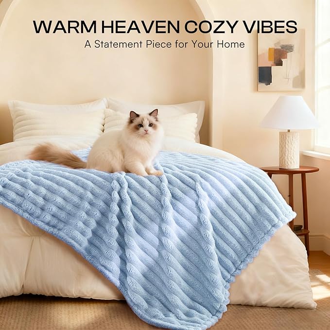 LINENLUX 1 Pack 3 Soft Dog Blanket Washable Warm Fleece Cat Blankets - Image 4