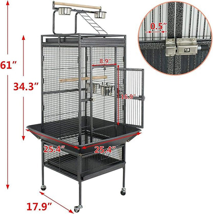 Nova Microdermabrasion 61 Inches Large Bird Cage Play Top Parrot Cockatiel - Image 3