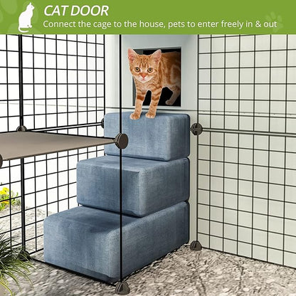 Oneluck Outdoor Cat House Cat Cages Enclosure - Image 6