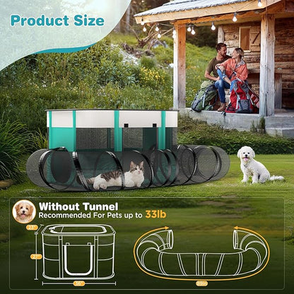 Upgrade Outdoor Cat Enclosure, Outdoor Cat Playpen Enclosed, Portable Catio Cat - Image 5