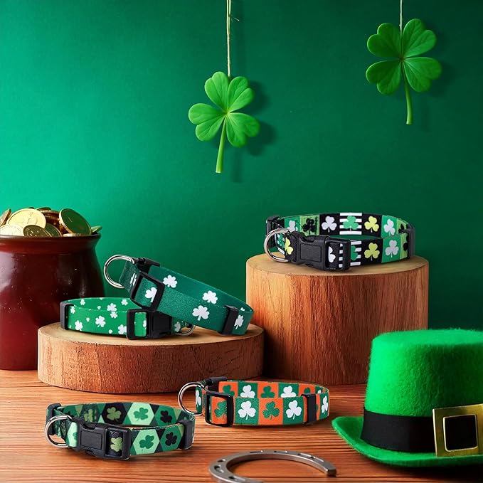 Native Pup St Patricks Dog Collar- Saint Patrick Green Shamrock Pet Collars- - Image 6