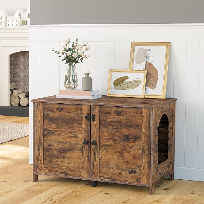 HOOBRO Litter Box Enclosure, Cat Litter Box Furniture - Image 3