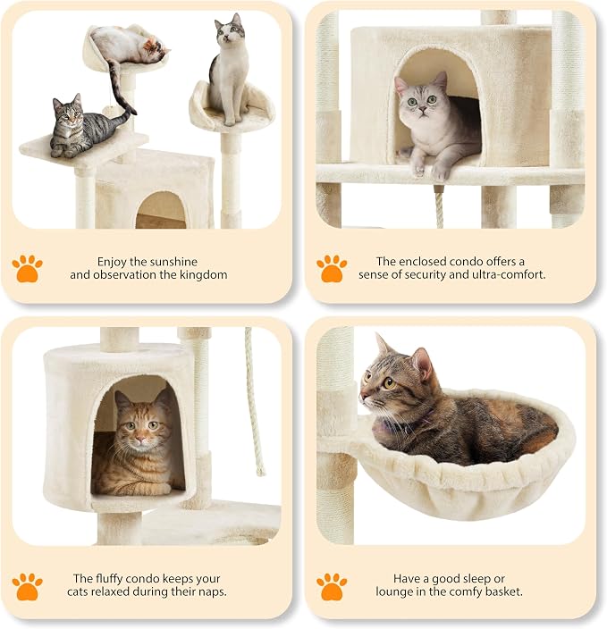 Yaheetech Multi-Level Cat Trees Cat Towers 79in Cat Tree - Image 3