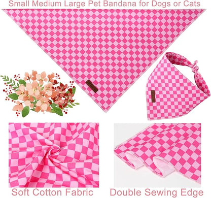 Summer Dog Bandana, UP URARA PUP Pink Bandana - Image 2