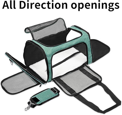 Soft-Sided Cat/Dog/Pet Carrier, Collapsible Pets Travel Carriers - Image 2
