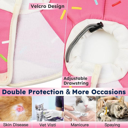 Cat Cone Collar Soft, Waterproof Cat Recovery Collar After Surgery, Adjustable - Image 3