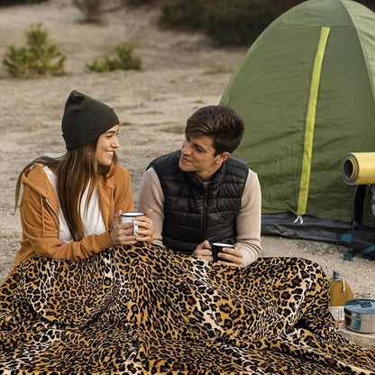 Bnuitland Leopard Print Fleece Flannel Throw Blanket - Image 5