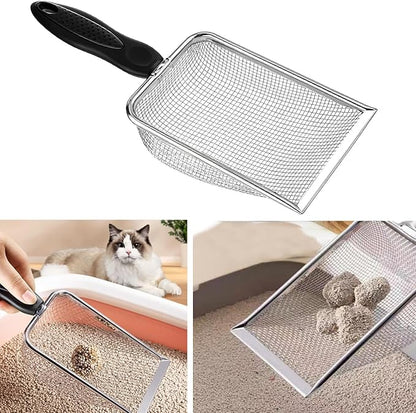 itPlus Cat Litter Scoop, Stainless Steel Cats Sturdy Mesh Scooper Kitty Litter - Image 5