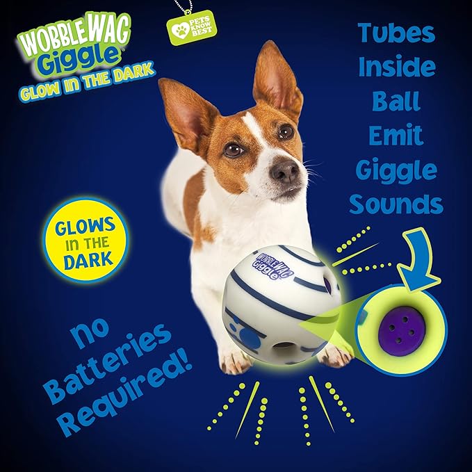 Wobble Wag Giggle Glow in the Dark | Rolling Enrichment Toy - Image 3