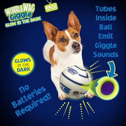Wobble Wag Giggle Glow in the Dark | Rolling Enrichment Toy - Image 3