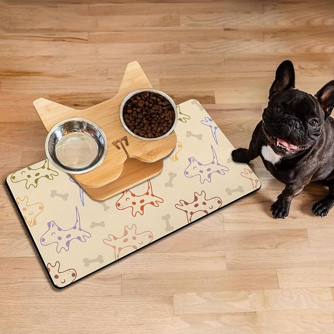 Pet Feeding Mat for Floors Waterproof Dog Mat for Food and Water Absorbent - Image 8