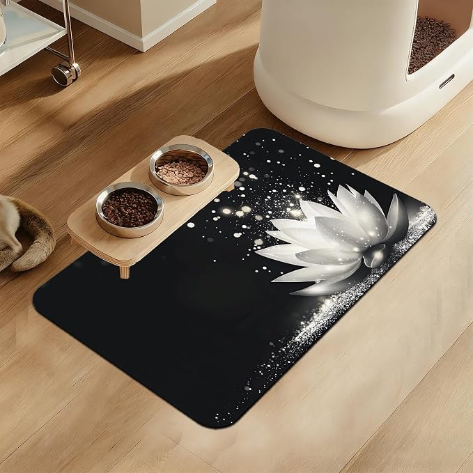 Magic White Lotus Pet Feeding Mat–Christmas Stocking Quick Dry Absorbent Dog by LUTASER